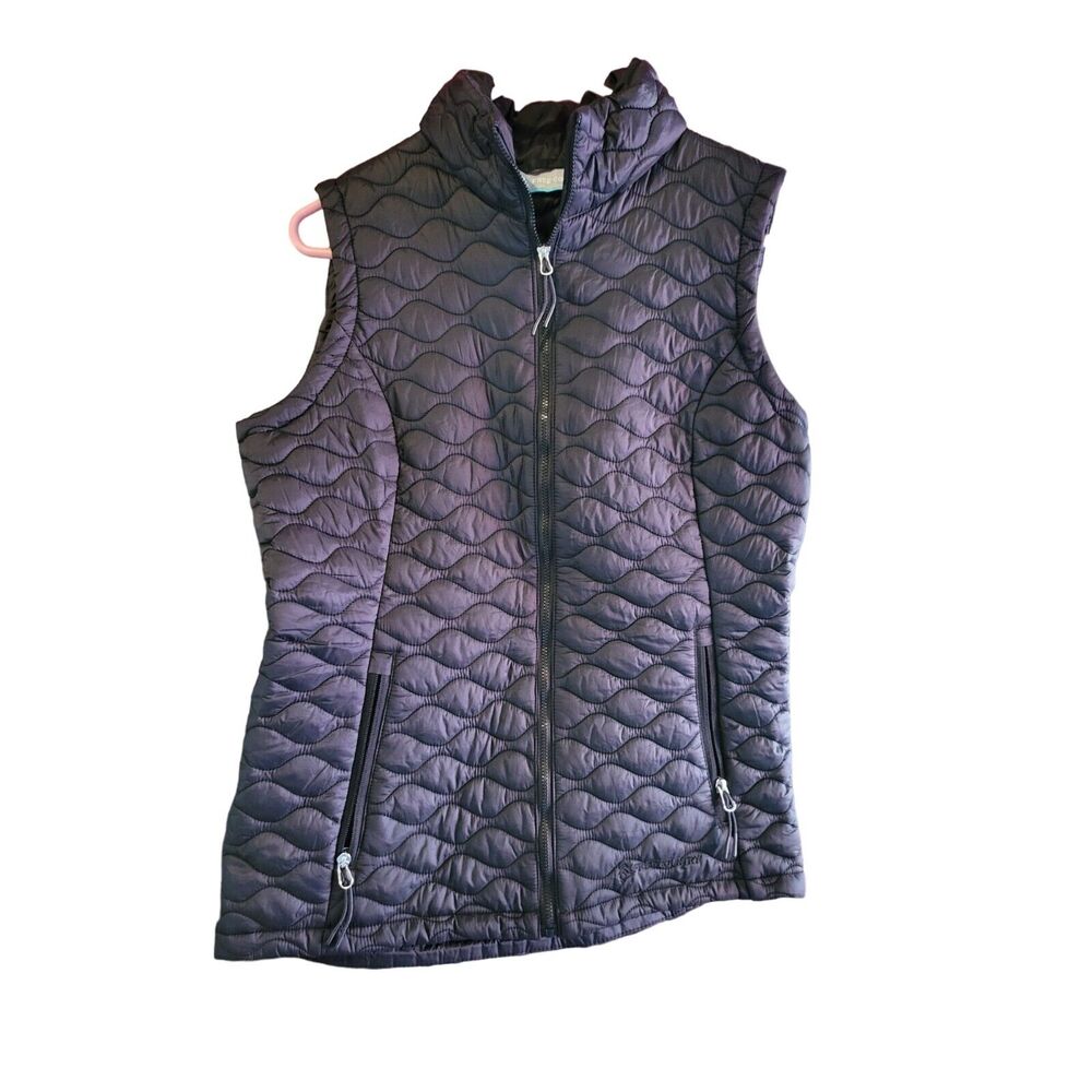 Free Country Puffer Vest S Womens Full Zip‎ Pockets Sleeveless Black